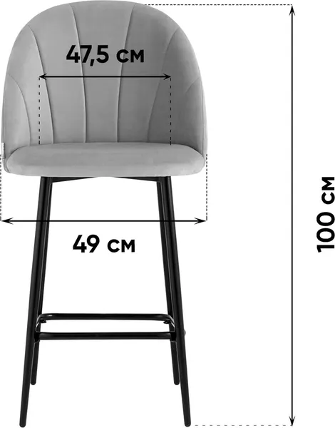 Изображение товара Стул барный Stool Group Логан SN LV-121-Ci-01P-01 (велюр изумрудный)
