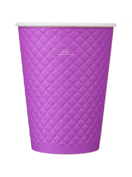 Изображение товара Набор бумажных стаканов Суперпак Waffle Color двухслойные 300мл (25шт)