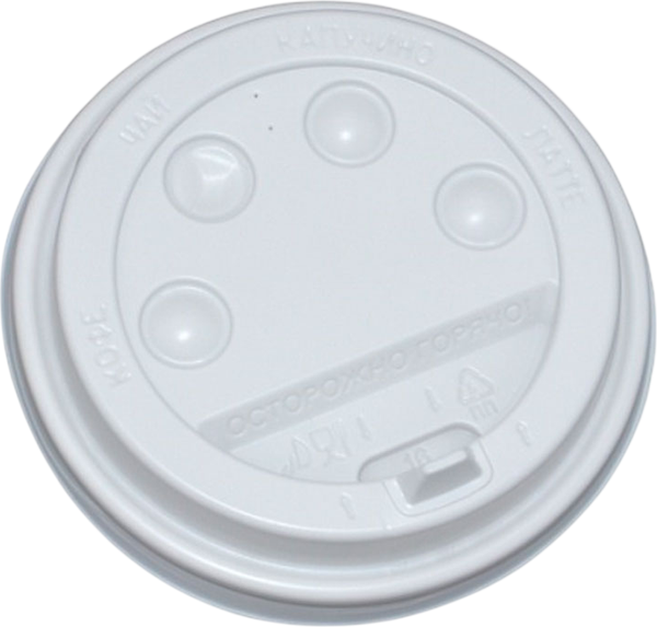 Изображение товара Набор крышек для стаканов Суперпак с клапаном D 80мм (100шт, белый)