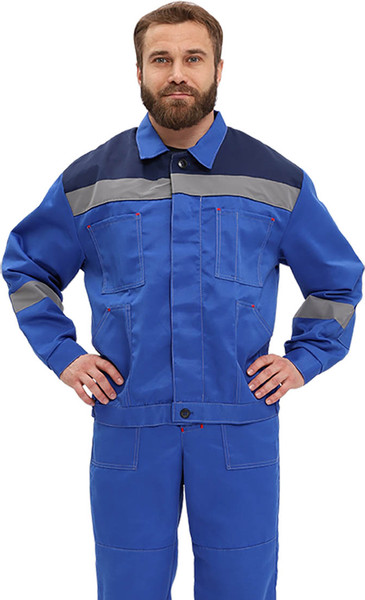 Изображение товара Комплект рабочей одежды УРСУС Легион КОС817-031 (василек/темно-синий, 56-58/182-188)