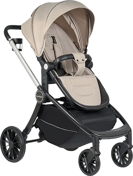 Изображение товара Детская универсальная коляска Farfello 2в1 Baby shell / BS-13 (бежевый/комби рама)