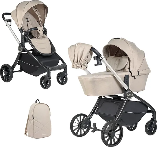 Изображение товара Детская универсальная коляска Farfello 2в1 Baby shell / BS-13 (бежевый/комби рама)