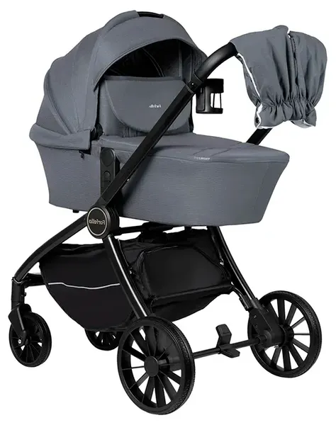 Изображение товара Детская универсальная коляска Farfello 2в1 Baby shell / BS-12 (серый/черная рама)