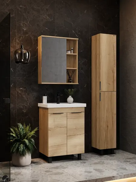 Изображение товара Тумба с умывальником Onika Легран 50 напольная 105040 + Kirovit Фостер 50