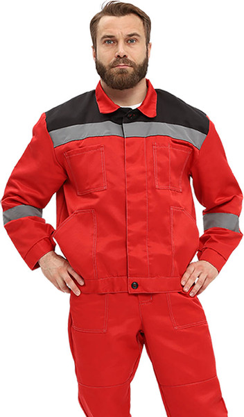 Изображение товара Комплект рабочей одежды УРСУС Легион КОС817-242 (красный/черный, 44-46/182-188)