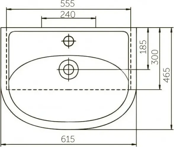 Изображение товара Тумба с умывальником Onika Милтон 60 106147 + Rosa Уют 60