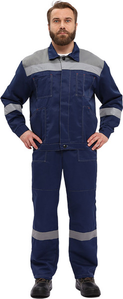 Изображение товара Комплект рабочей одежды УРСУС Легион КОС817-005 (темно-синий/серый, 44-46/182-188)