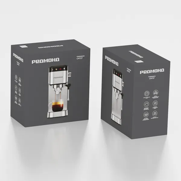Изображение товара Кофеварка эспрессо Redmond CM727 (сталь)