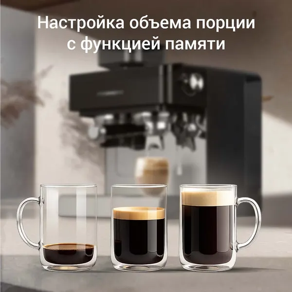 Изображение товара Кофемашина Redmond CM740 (черный)