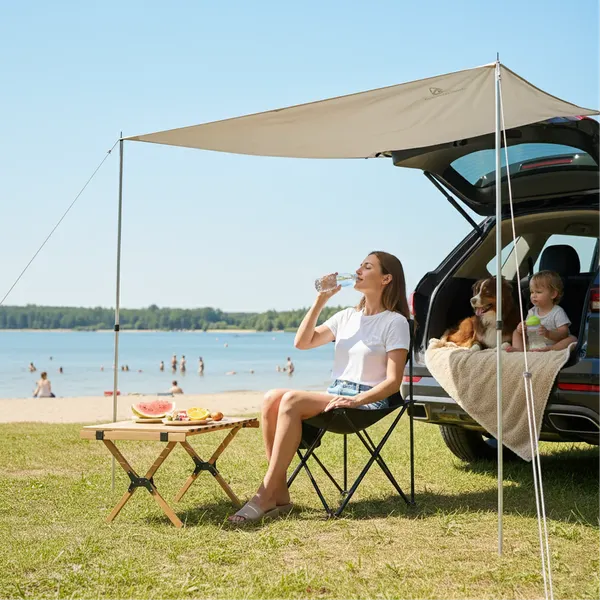 Изображение товара Комплект складной мебели Sundays Стол ZC-CT003 + Кресло Coyote TOS KB-L 39x39x65 (2шт, черный)