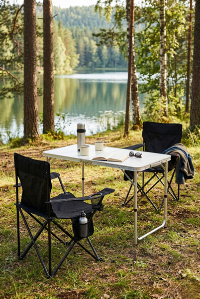 Изображение товара Комплект складной мебели Sundays Стол ZC-CT003 + Кресло Coyote TOS KB-L 39x39x65 (2шт, черный)