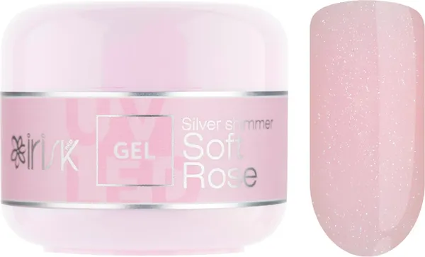 Изображение товара Моделирующий гель для ногтей IRISK ABC тон 14 Soft Rose (Silver shimmer) (15мл)