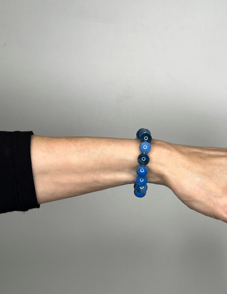 Изображение товара Браслет Wolves Агат 1905 (р.17, синий)