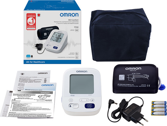 Изображение товара Тонометр Omron МЗ Comfort (HEM-7155-ALRU) + адаптер, универсальная манжета