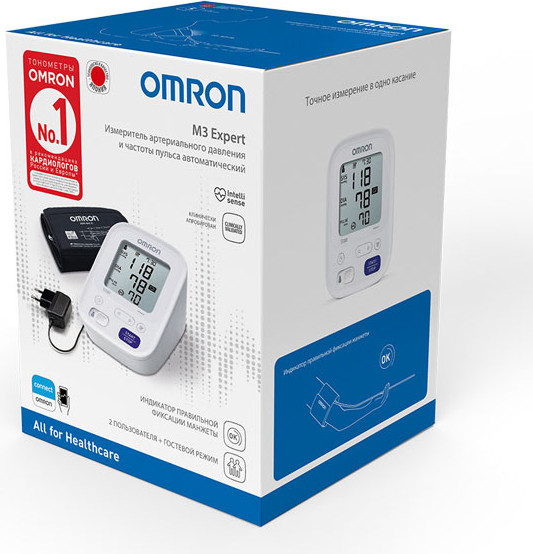 Изображение товара Тонометр Omron МЗ Expert  (HEM-7154-ALRU) + адаптер, универсальная манжета