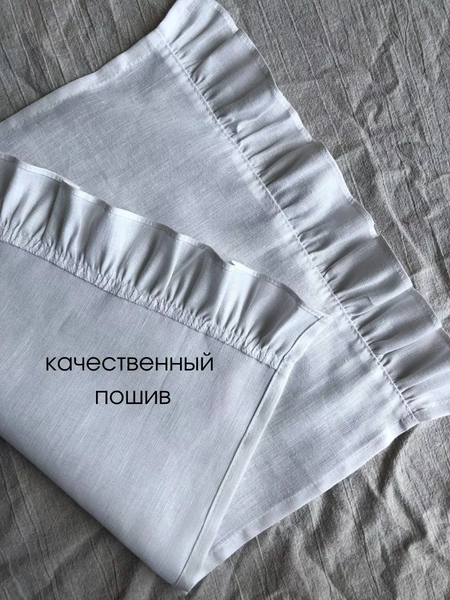 Изображение товара Сервировочная салфетка ОМурМебель 50x35см с рюшами + 5шт колец (5шт, белый)