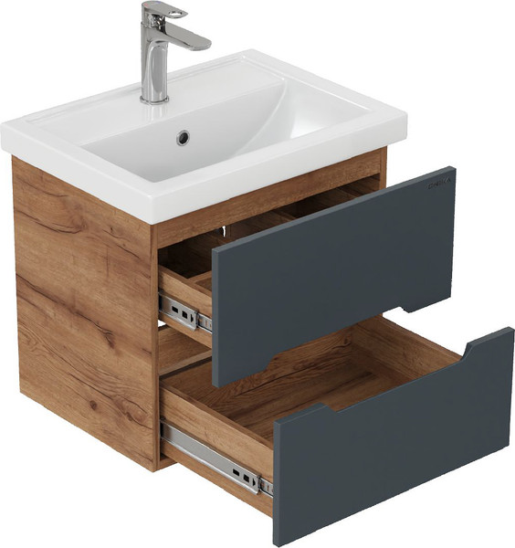 Изображение товара Тумба с умывальником Onika Айленд 70 107068 + Kirovit Фостер 70