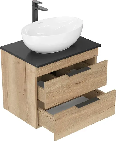 Изображение товара Тумба с умывальником Onika Легран 60.13 подвесная 106162 + Kirovit Фостер 60