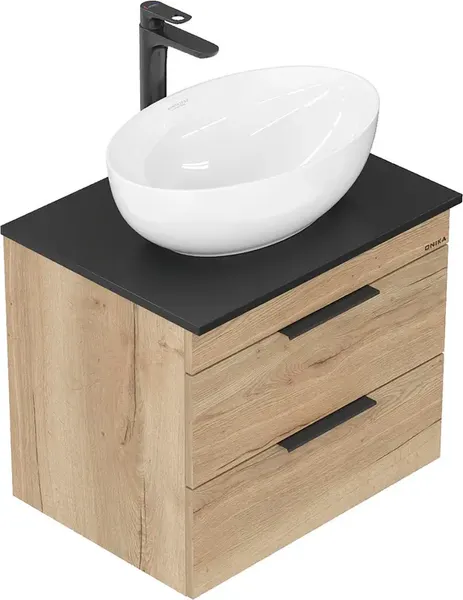 Изображение товара Тумба с умывальником Onika Легран 60.13 подвесная 106162 + Kirovit Фостер 60