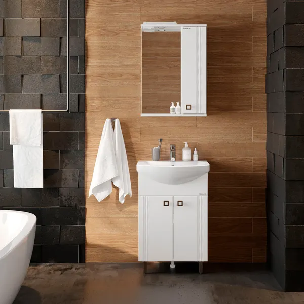 Изображение товара Тумба с умывальником Onika Лига 55.11 105554 + Santek Балтика 55 1WH501702