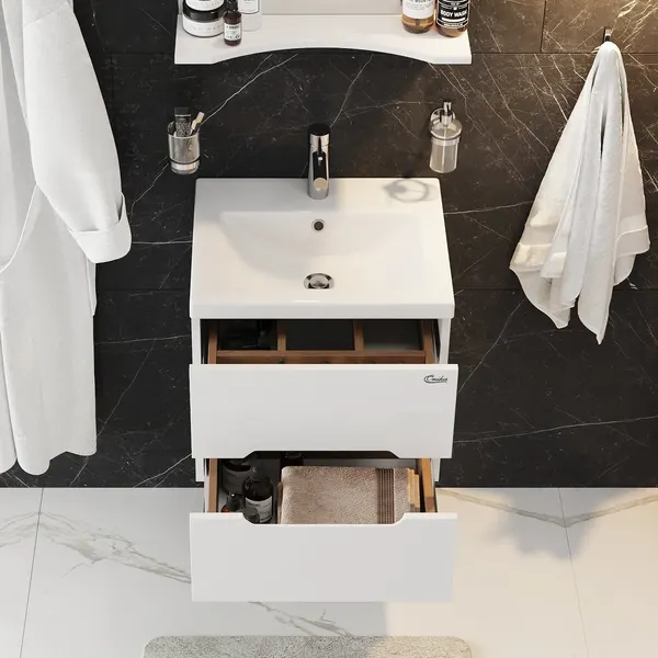 Изображение товара Тумба с умывальником Onika Айленд 50.13 105021 + Kirovit Фостер 50