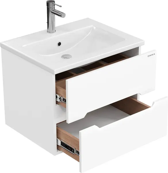 Изображение товара Тумба с умывальником Onika Айленд 50.13 105021 + Kirovit Фостер 50