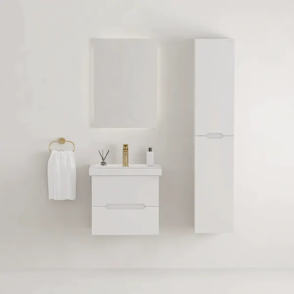 Изображение товара Тумба с умывальником Onika Айленд 50.13 105021 + Kirovit Фостер 50