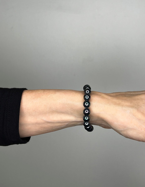 Изображение товара Браслет Wolves Жемчуг Майорка 8мм 1960 (р.16, черный)