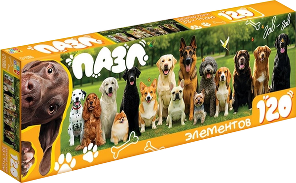 Изображение товара Пазл Puzzle Time Породы собак / 10963556 (120эл)