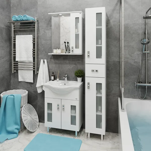 Изображение товара Тумба с умывальником Onika Кристалл 60 106123 + Santek Байкал 60 1WH109652