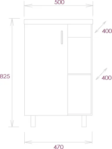 Изображение товара Тумба с умывальником Onika Тимбер 50 105035 + Kirovit Фостер 50