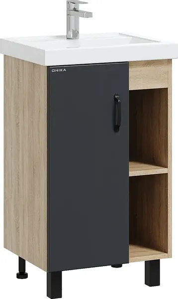 Изображение товара Тумба с умывальником Onika Тимбер 50 105035 + Kirovit Фостер 50