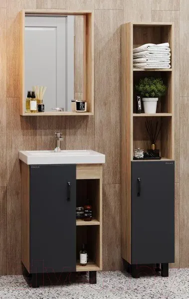 Изображение товара Тумба с умывальником Onika Тимбер 50 105035 + Kirovit Фостер 50