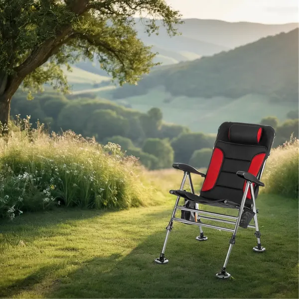 Изображение товара Комплект складной мебели Coyote Стол HYT003 50x80см + Кресло HYK001 (2шт, черный/красный)