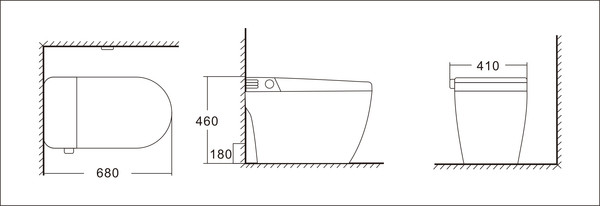 Изображение товара Унитаз приставной Roxen Smart Turbo 670300-02 NC