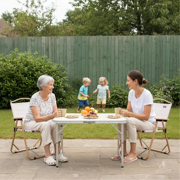 Изображение товара Комплект складной мебели Coyote Стол HYT003 50x80см + Кресло HKC-1001A (2шт, зеленый)