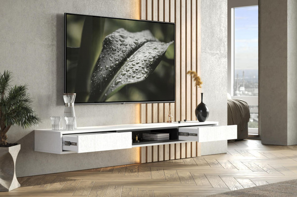 Изображение товара Тумба Woodville  ТВ Делора 1.8м (белый/черный)