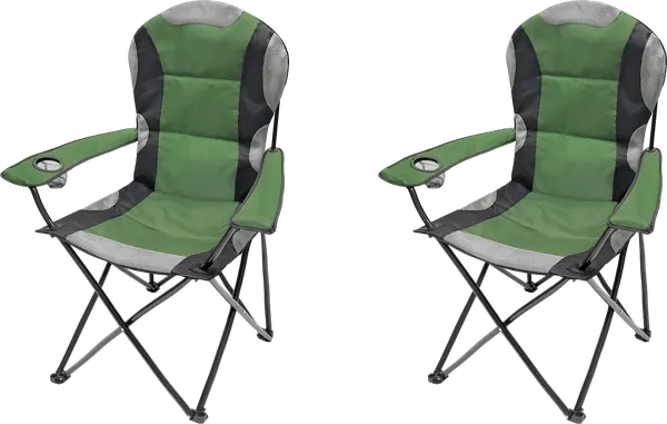 Изображение товара Комплект складной мебели Coyote Стол HYT003 50x80см + Кресло Sundays ZC-CC102 (4шт, серый/зеленый)
