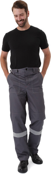 Изображение товара Комплект рабочей одежды УРСУС Ударник КОС317-303 (темно-серый/красный, 44-46/182-188)