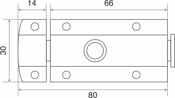 Изображение товара Щеколда Trodos ZY-118/L80 AB автомат (бронза)