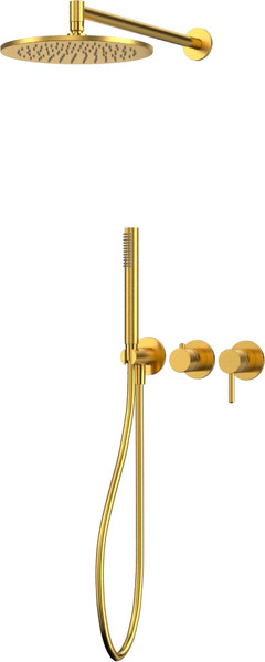 Изображение товара Душевая система со смесителем Whitecross YSET13GLB (брашированное золото)