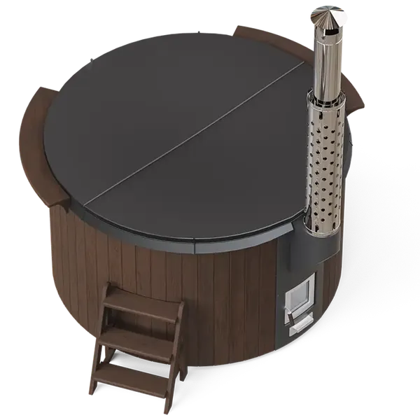 Изображение товара Купель Polarspa Elite термососна 180 (темный, с аэромассажем и утеплением композитной чаши)