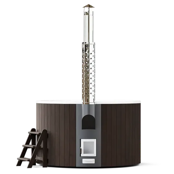 Изображение товара Купель Polarspa Elite термососна 200 (темный, с аэромассажем, хромотерапией и утеплением композитной чаши)