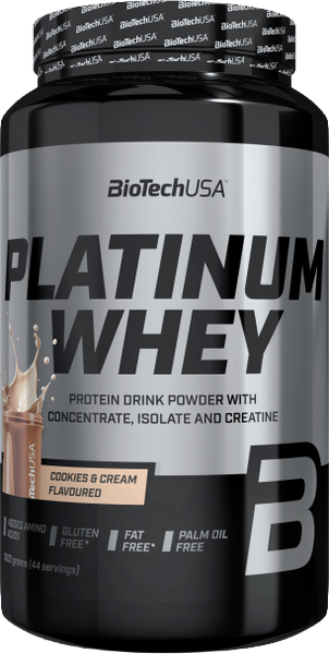 Протеин BioTechUSA Platinum Whey (1кг, печенье/крем) — фото 3
