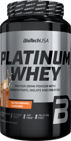 Протеин BioTechUSA Platinum Whey (1кг, соленая карамель) — фото 3
