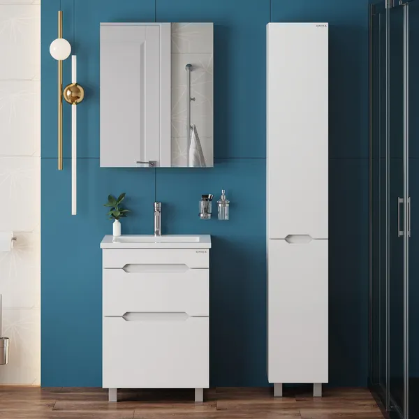 Изображение товара Тумба под умывальник Onika Айленд 50 105039 + Kirovit Фостер 50