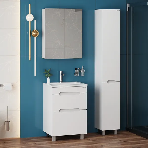 Изображение товара Тумба под умывальник Onika Айленд 50 105039 + Kirovit Фостер 50