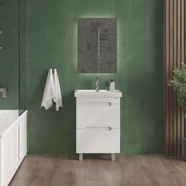 Изображение товара Тумба с умывальником Onika Айленд 60 106160 + Kirovit Фостер 60