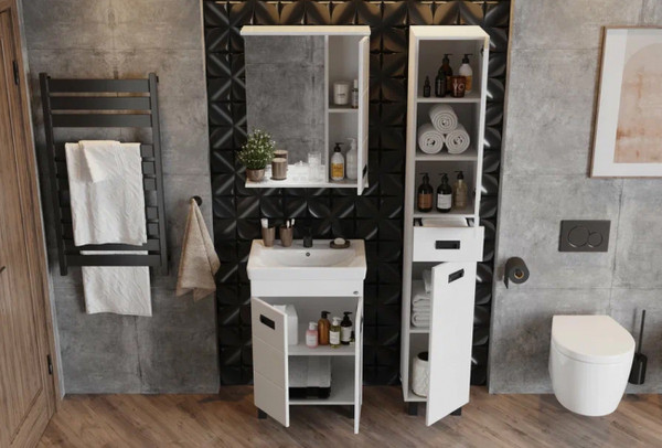 Изображение товара Тумба с умывальником Onika Балтика-Квадро 55.11 105552 + Santek Тигода 55 1WH302126