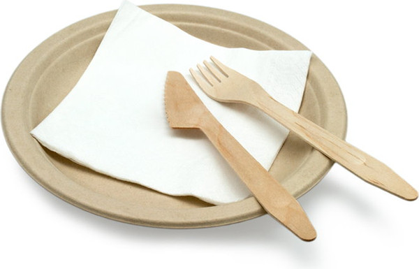 Изображение товара Набор одноразовых вилок Суперпак деревянные 165мм (100шт)